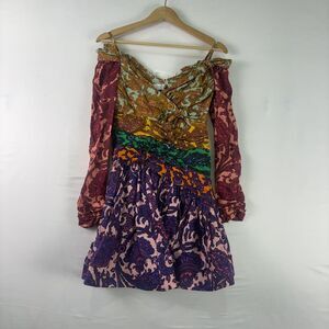 navy blue dress for baby girl Zimmermann Zimmermann Brightside A-line Mini Patch Dress in Batik Patch main image 0